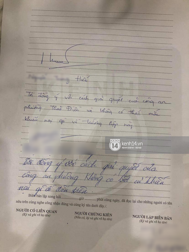 Tiết lộ biên bản ghi nhận việc công an và Hương Giang đến nhà antifan làm việc-2