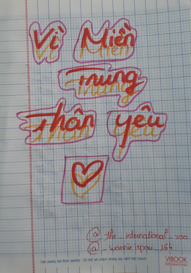 Những bức thư viết tay gửi học sinh miền Trung mùa lũ: Chữ viết nắn nót, lời động viên chất chứa yêu thương-1