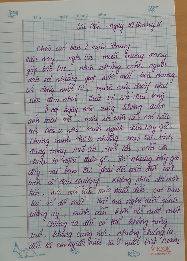 Những bức thư viết tay gửi học sinh miền Trung mùa lũ: Chữ viết nắn nót, lời động viên chất chứa yêu thương-4