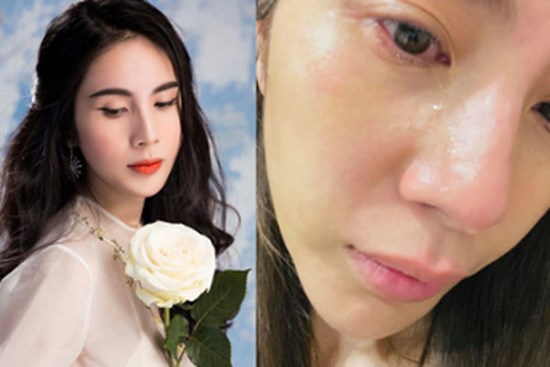 Thủy Tiên gây hoang mang khi để lộ gương mặt buồn bã nước mắt lưng tròng