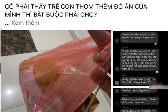 Xôn xao chuyện cô gái bị hàng xóm lập group nói xấu vì không cho trẻ con thức ăn đang cầm trên tay