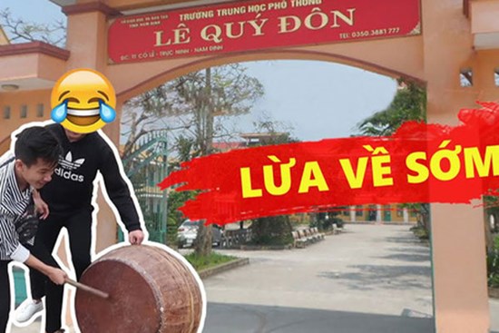 Phẫn nộ: Nhóm thanh niên đem trống đến đánh trước các cổng trường để 