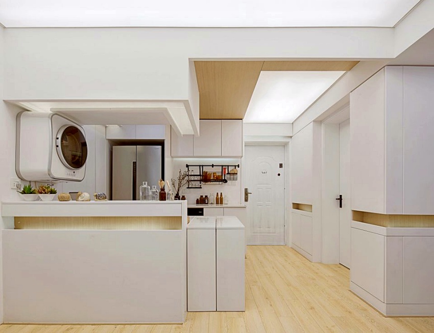 Căn hộ màu trắng chỉ vỏn vẹn 20m² vẫn đủ cho gia đình 6 người nhờ cách bố trí nội thất siêu linh hoạt-5