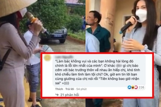 Thủy Tiên đã xin lỗi trưởng xóm ở Hải Lăng nhưng thái độ vẫn khiến dân tình tranh cãi không ngừng