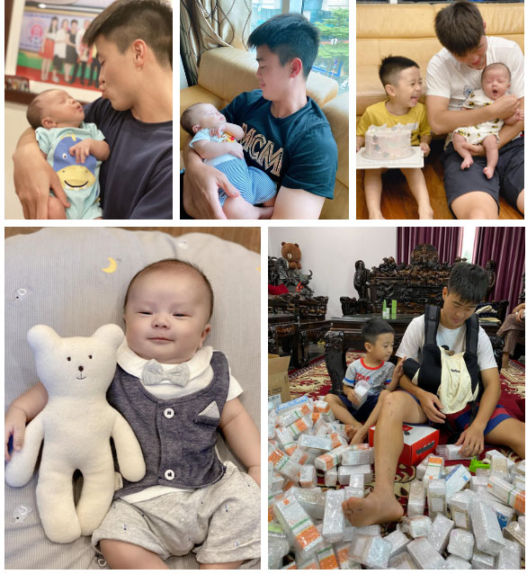 Ông bố trẻ Duy Mạnh lại bị dìm hàng với khoảnh khắc trùm khăn bế con trai đi tiêm, còn bị vợ trêu là trông như bà đẻ-2