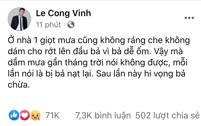 Thủy Tiên phải truyền nước sau gần nửa tháng dầm mưa, Công Vinh than thở: Mỗi lần nói là bị nạt-3