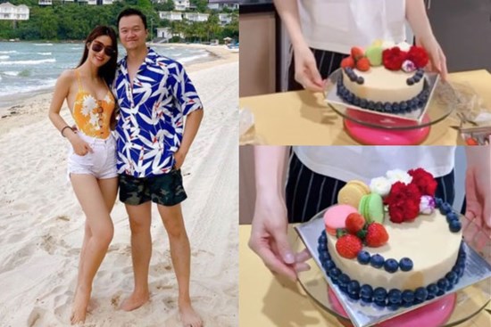 Diễm My 9x lần đầu làm bánh sinh nhật tặng bạn trai doanh nhân, thành phẩm cũng đáng nể lắm!