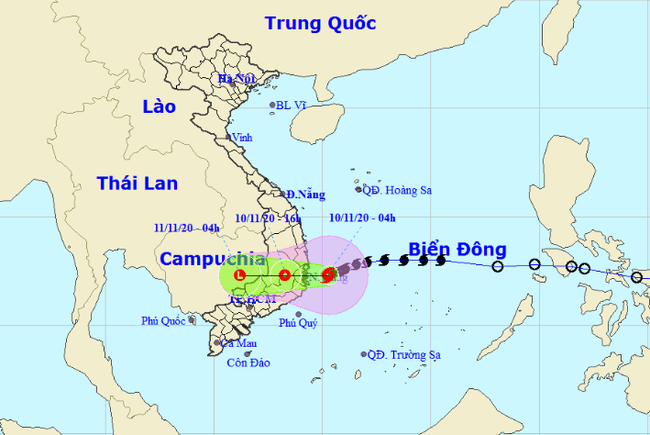 Bão số 12 giật cấp 11 đang đổ bộ vào Khánh Hòa, hoàn lưu bão không ngừng gây mưa to đến rất to cho các tỉnh miền Trung-1