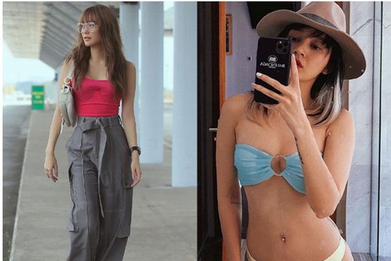 Ngọc Trinh diện crop top cài đúng 1 chiếc khuy, 3 mỹ nhân khoe dáng với bikini cực gắt