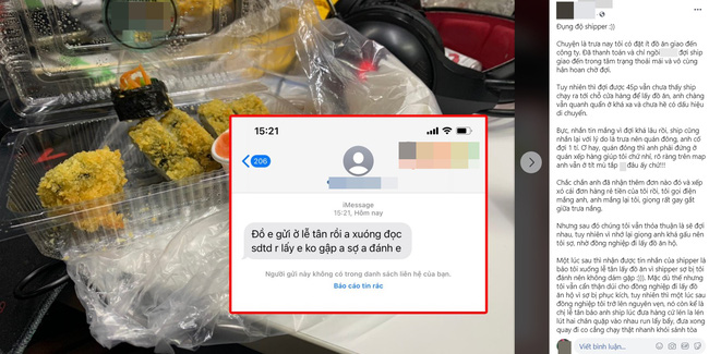 Order đồ ăn bị muộn lại gặp ngay anh shipper đầu gấu, khách nam sợ rúm ró phải nhờ người xuống nhận hàng nhưng cuối cùng lại phát hiện sự thật ngã ngửa-1