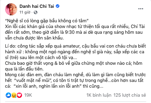 Diễn viên Gia Bảo không biết hành xử, Chí Tài bức xúc bỏ về giữa đêm nhạc từ thiện?-1