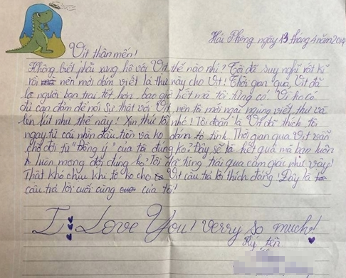 Bức thư tỏ tình của cô bé lớp 4 gây sốt cộng đồng mạng, bất ngờ nhất là phản ứng người nhận thư và câu nhận xét cực chất từ cô giáo-3