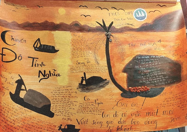 Học trò cấp 3 giờ siêu quá: Báo tường xịn sò như họa sĩ vẽ, càng nhìn càng thích mê-1