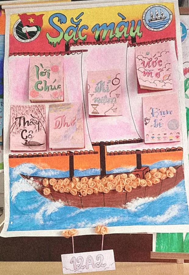 Học trò cấp 3 giờ siêu quá: Báo tường xịn sò như họa sĩ vẽ, càng nhìn càng thích mê-8