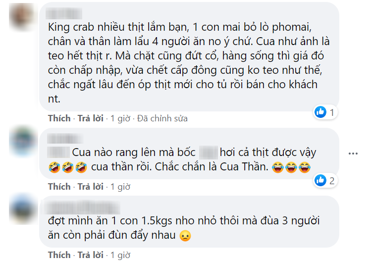 Cắn răng chi 3,5 triệu mua cua hoàng đế, tới khi nhận mẹ trẻ tá hỏa vì cua teo tóp, thịt dính hết vào vỏ, dân mạng khuyên: Đòi tiền ngay!-8