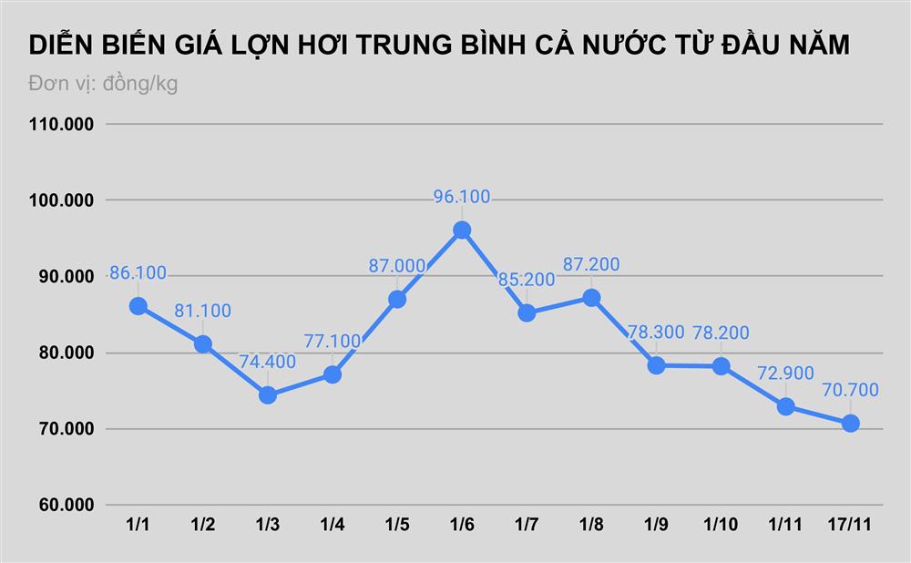 Giá lợn hơi xuống thấp nhất 1 năm, giá thịt ngoài chợ vẫn đắt-1