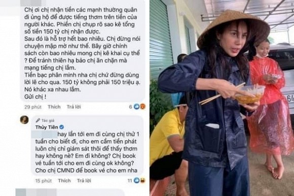 Bị chê trách mập mờ với 150 tỷ, Thủy Tiên đáp trả cứng rắn: Chị book vé cho em cầm tiền phát luôn nè-3