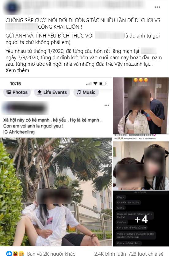 Mùa cưới nhưng 1 cặp lại toang đầy trái ngang: Cô gái tố chồng tương lai đi công tác nhưng lén lút dẫn gái về khách sạn, lời giải thích vòng vo mới tấu hài-1