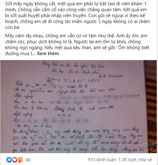Nghỉ phép 3 ngày chăm vợ ốm mà vẫn bị yêu cầu ly hôn, nhưng khi biết nguyên do chồng cuống quýt van xin không kịp-1