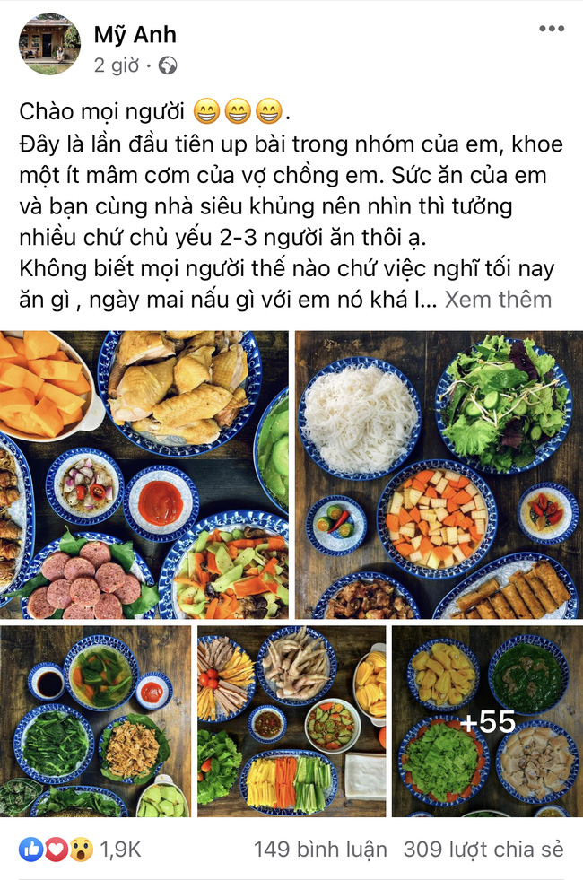 Có gì ở mâm cơm của đôi vợ chồng trẻ mà sau 2 giờ đăng tải đã nhận hơn ngàn lượt like từ cộng đồng mạng?-1