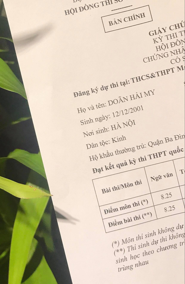 Người tình tin đồn của Văn Hậu trượt Hoa Hậu nhưng lại khiến dân tình xuýt xoa với bảng điểm thời đi học-2