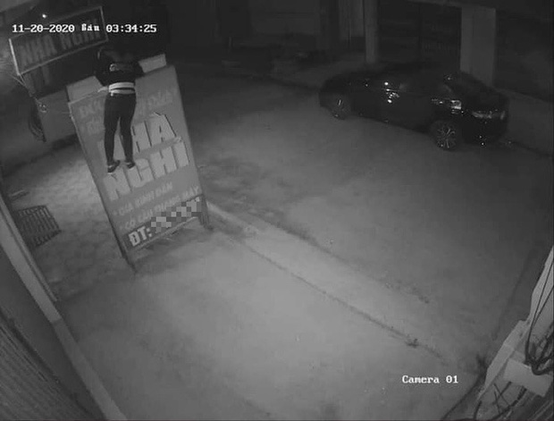 Đưa nhau vào nhà nghỉ, 3 giờ sáng cặp đôi trèo từ tầng 4 xuống đất rồi biến mất, bùng tiền-1