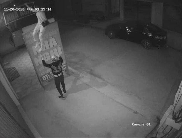 Đưa nhau vào nhà nghỉ, 3 giờ sáng cặp đôi trèo từ tầng 4 xuống đất rồi biến mất, bùng tiền-2