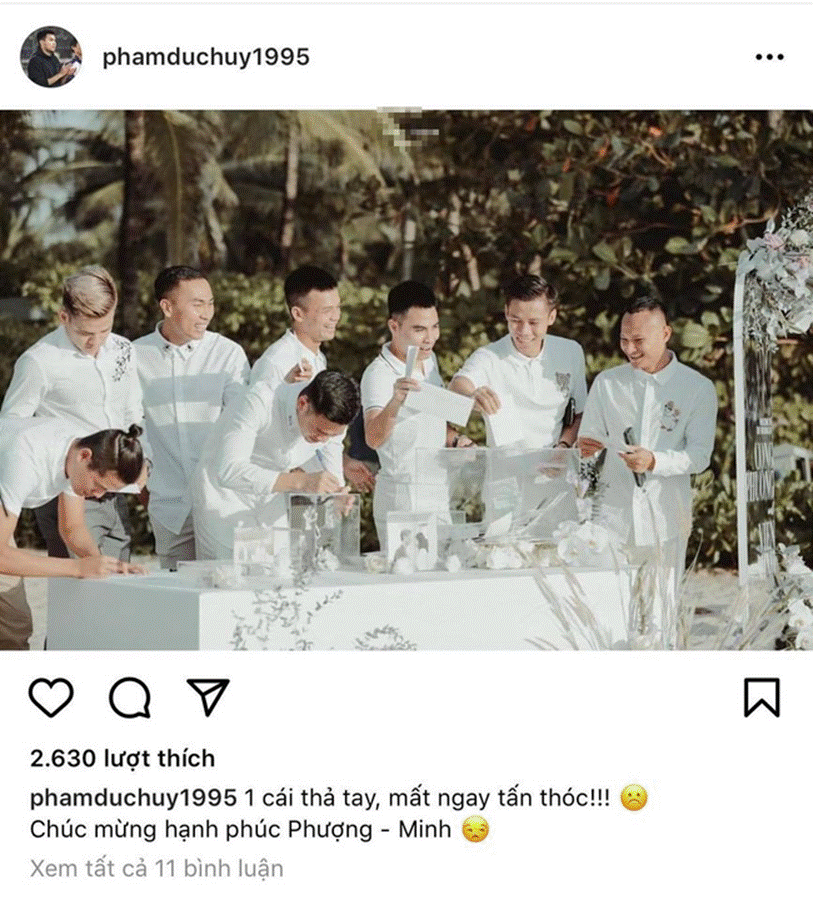 Dàn cầu thủ lần lượt đăng ảnh chính thức trong đám cưới Công Phượng, đáng chú ý Đức Huy còn tiết lộ cả tiền mừng cưới-4