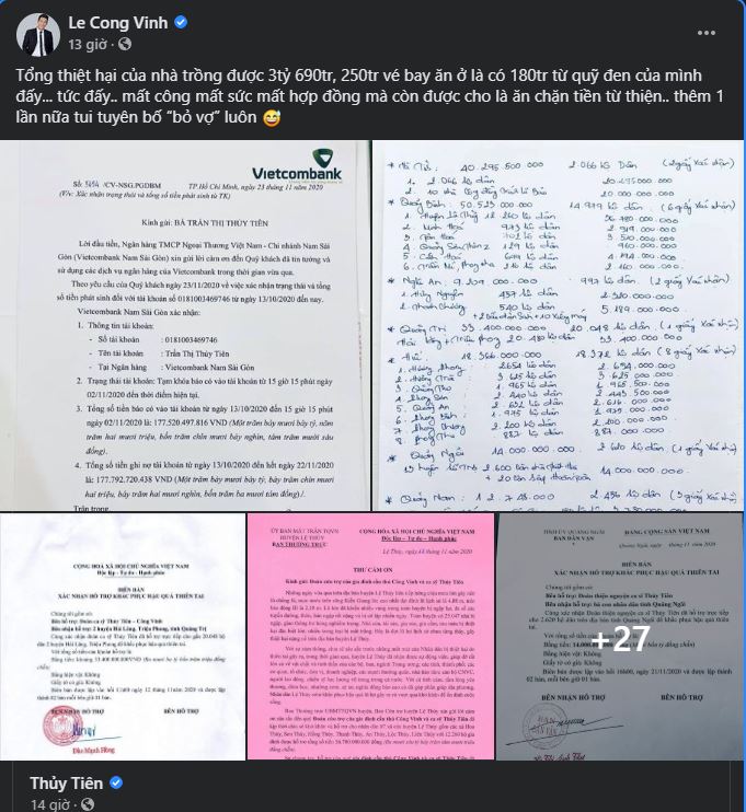 Ấm ức vì bỏ quỹ đen cho Thuỷ Tiên làm từ thiện vẫn bị nói ăn chặn, Công Vinh tuyên bố: Thêm lần nữa tôi bỏ vợ-2
