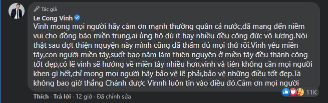 Ấm ức vì bỏ quỹ đen cho Thuỷ Tiên làm từ thiện vẫn bị nói ăn chặn, Công Vinh tuyên bố: Thêm lần nữa tôi bỏ vợ-3