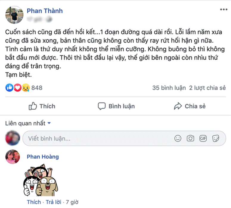 Phan Thành dọn sạch status nặng tình để cưới vợ, đọc lại vẫn thấy da diết quá!-2