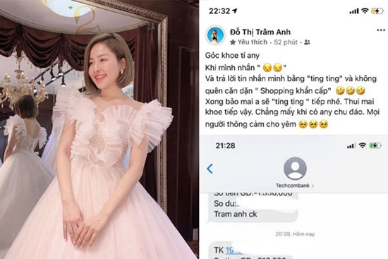 Ai sướng bằng hotgirl Trâm Anh: Hơi kém vui là anh người yêu lại chuyển ngay 100 triệu để 'shopping khẩn cấp'