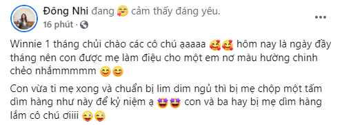 Đông Nhi chính thức khoe cận cảnh gương mặt của con gái đầu lòng-1