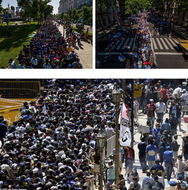 Choáng váng trước cảnh hàng vạn người Argentina nối đuôi nhau cả cây số để vào viếng Maradona: Số người tiễn đưa Cậu bé vàng ước tính lên tới cả triệu-1