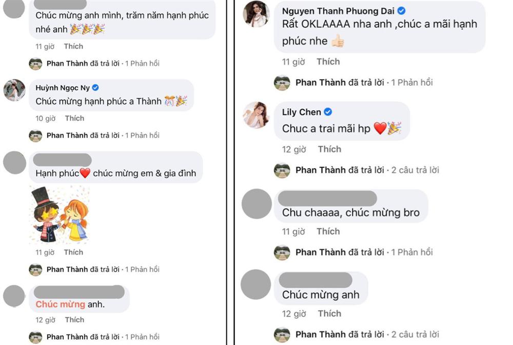 Cuối cùng Phan Thành cũng chịu thay avatar ảnh đám hỏi, đi rep từng chiếc comment chúc phúc của mọi người-2