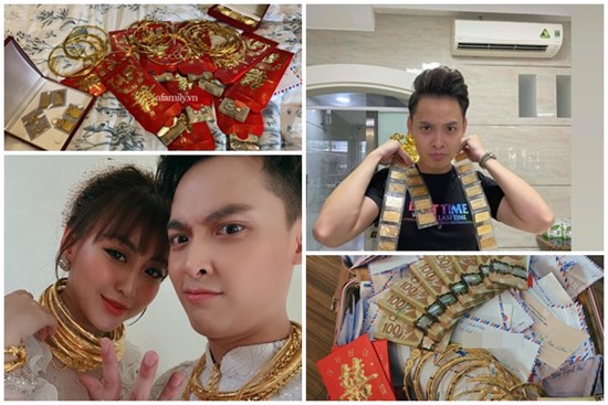 Cặp đôi vàng trong làng cưới: Cô dâu là 'ái nữ' của tập đoàn nổi tiếng, chú rể sở hữu khách sạn dát vàng, cưới nhau được trao hẳn một vali tiền đô và vàng khiến nhiều người choáng