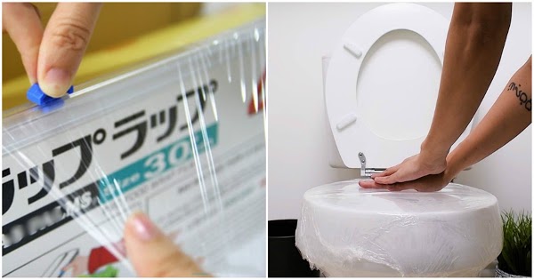 Bồn cầu bị tắc, đừng dại mà bỏ tiền ra để thông, chỉ cần dùng màng bọc thực phẩm cũng có thể giải quyết được-2