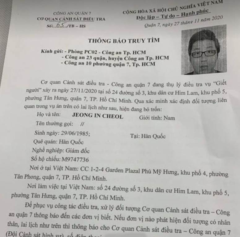 Nóng: Đã bắt được Giám đốc Hàn Quốc sát hại bạn đồng hương, phi tang xác bỏ vào vali ở Sài Gòn-2