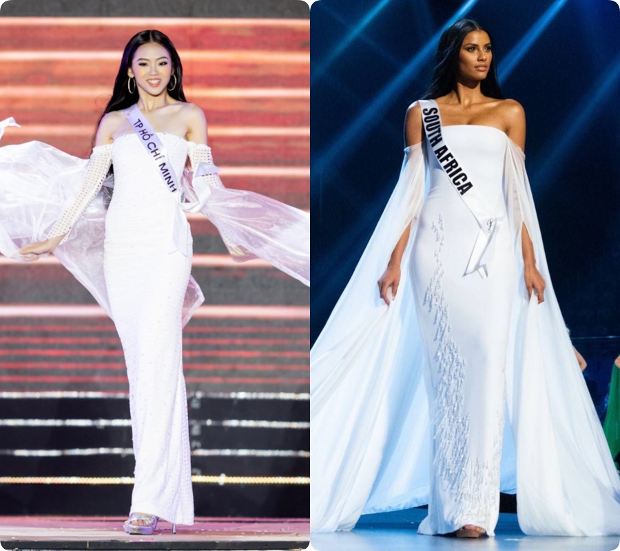 Thêm một pha nghi án váy nhái tại cuộc thi Hoa hậu: Bộ đầm mà Ngân Anh, Hương Giang từng mặc cũng bị đào mộ ngay lập tức-3