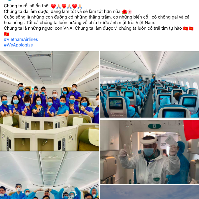 Tiếp viên hàng không Vietnam Airlines đồng loạt treo hashtag #WeApologize thay mặt đồng nghiệp xin lỗi cộng đồng, mong được đối xử văn minh-4