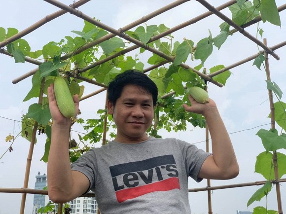 Khu vườn nhỏ xanh mướt, sai trĩu quả trên sân thượng của Ông hoàng nhạc đỏ Trọng Tấn-11