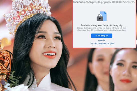 Hoa hậu Đỗ Thị Hà liên tục bị report phải tạm khóa facebook cá nhân