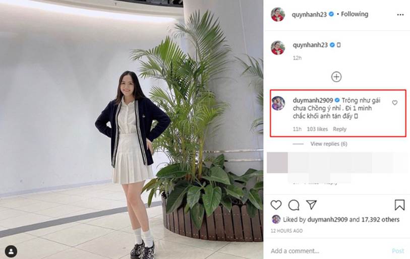 Mới hôm trước còn mũm mĩm, Quỳnh Anh hôm nay đã lột xác thần kỳ với body thon gọn như nữ sinh, chồng Duy Mạnh liền vào bình luận không ngờ-2