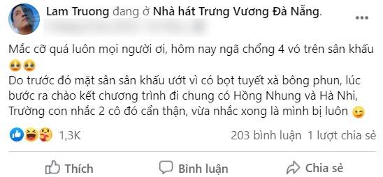 Lam Trường ngã chổng vó trên sân khấu, run đến mức quên luôn lời bài hát, còn bị Bằng Kiều đứng trêu suốt tiết mục-3