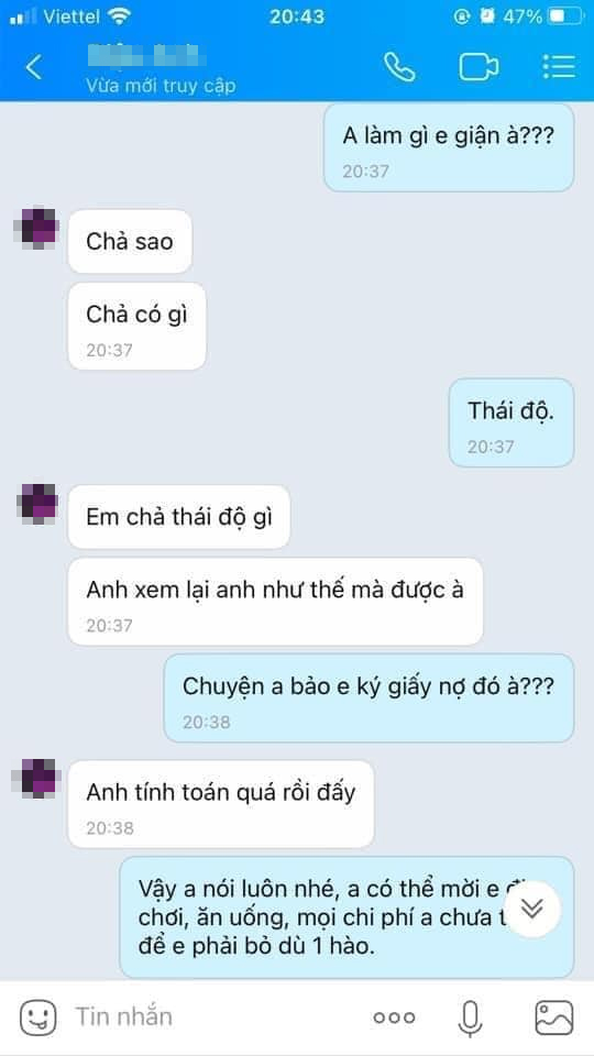Quen phải cô bạn gái đào mỏ”, chàng trai đồng ý thanh toán nhưng xin viết giấy nợ khiến cô nàng thay đổi 180 độ: Tôi đúng hay sai?”-2