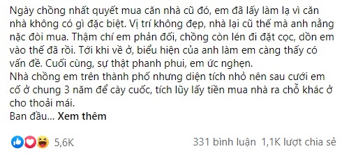 Chồng bỏ 3 tỷ mua lại nhà cũ nhưng khi sự thật phía sau được phơi bày, cô vợ lập tức bán gấp chấp nhận lỗ vốn-1