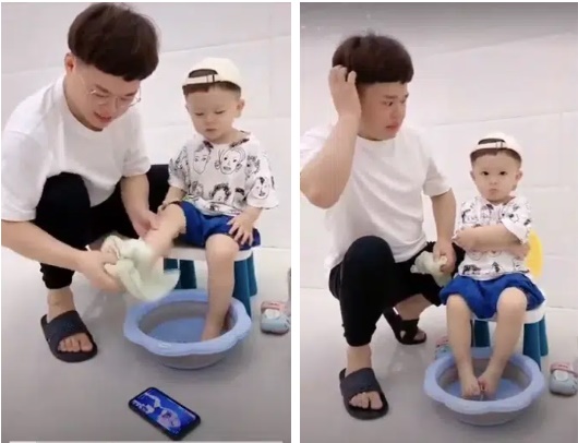 Phát hiện bố xem video gái xinh, cậu con trai lém lỉnh có đòn trừng phạt đi vào lòng người khiến bố xin chừa-1