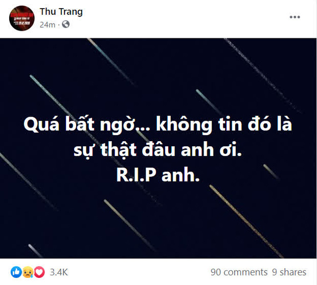 Cả showbiz Việt bàng hoàng khi hay tin NS Chí Tài qua đời: Đông Nhi lặng người, Ngô Kiến Huy, Noo Phước Thịnh đau buồn gửi lời tiễn biệt-2