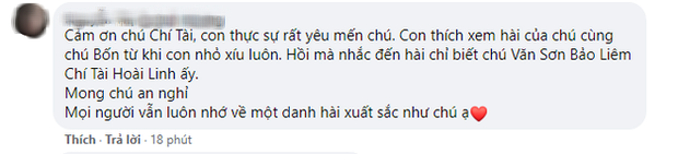 MXH Việt bàng hoàng trước sự ra đi của danh hài Chí Tài: Cúi đầu tiễn biệt chú, nụ cười tuổi thơ của con!-5