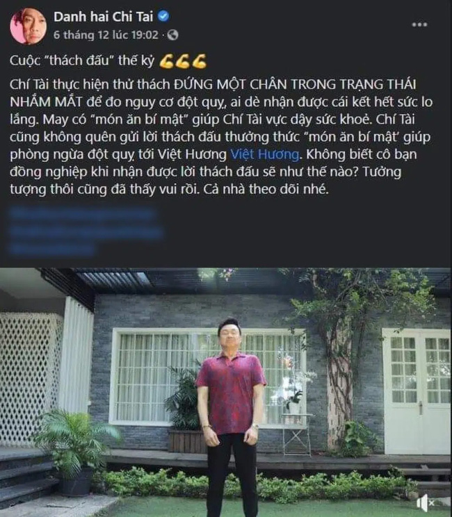 NS Chí Tài từng thực hiện thử thách Đứng một chân để phát hiện nguy cơ đột quỵ: Động tác này hóa ra có rất nhiều lợi ích sức khỏe-1